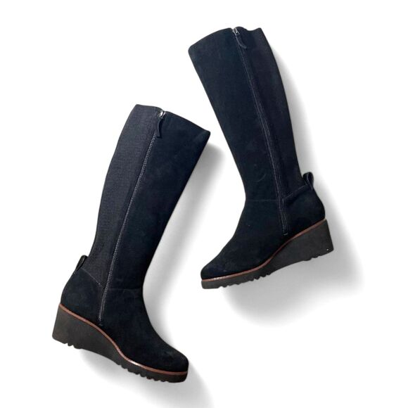 SANCTUARY Effect Tall Black Suede Shaft Boots, NWOB. Size 10 - Picture 5 of 9